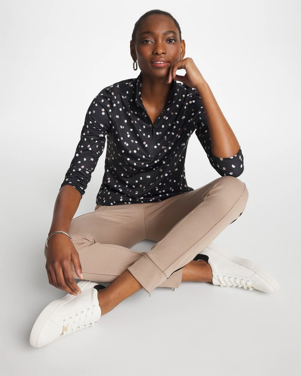 Chico's Zenergy® UPF Spotted Half Zip