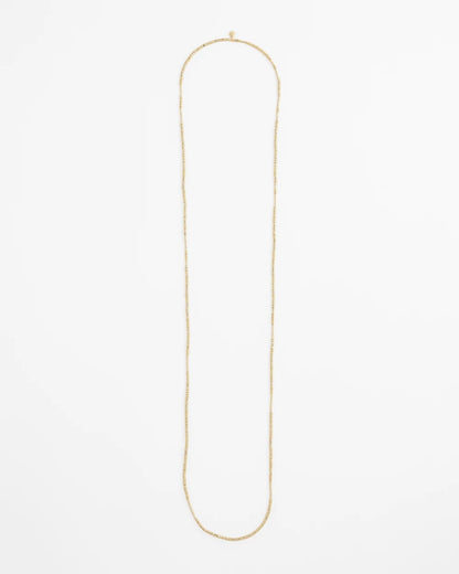 Chico's Long Goldtone Seed Bead Necklace