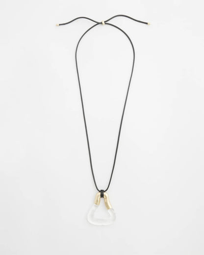 Chico's Adjustable Lucite Pendant Necklace