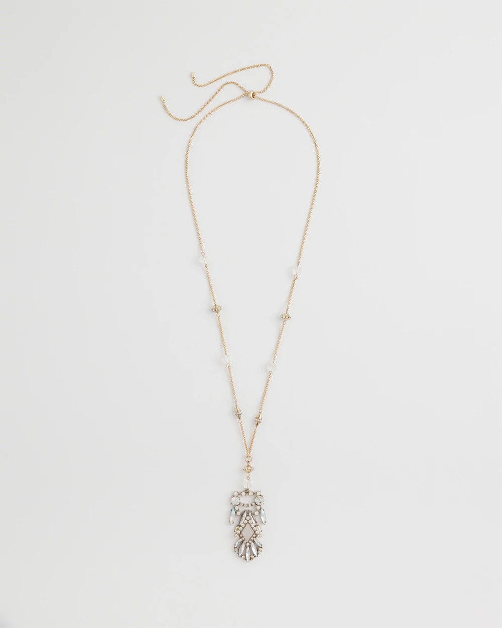 Chico's Adjustable Opalescent Pendant Necklace