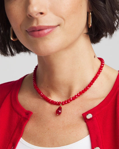 Chico's Convertible Red Necklace