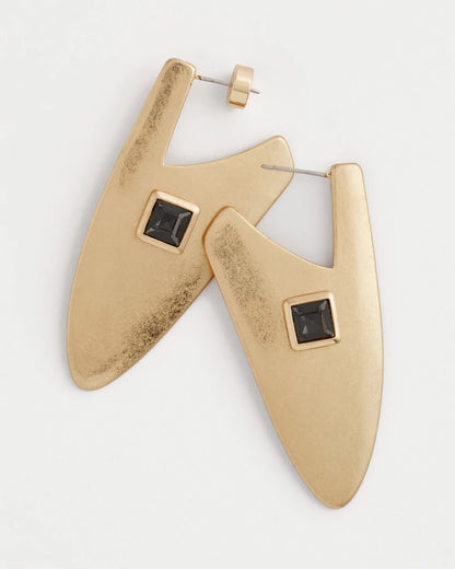 Chico's Gold Triangle Linear Earrings