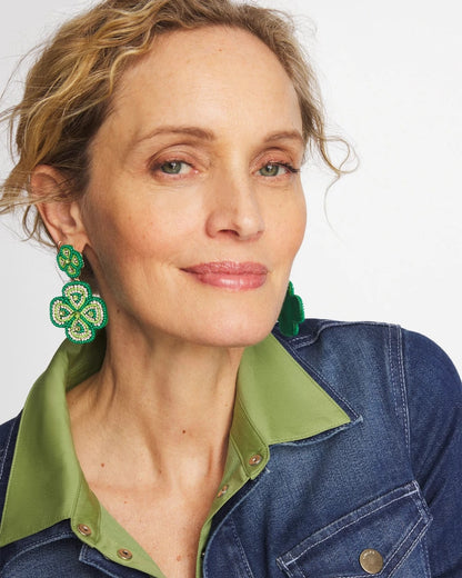 Chico's Clover Drop On Post Earrings