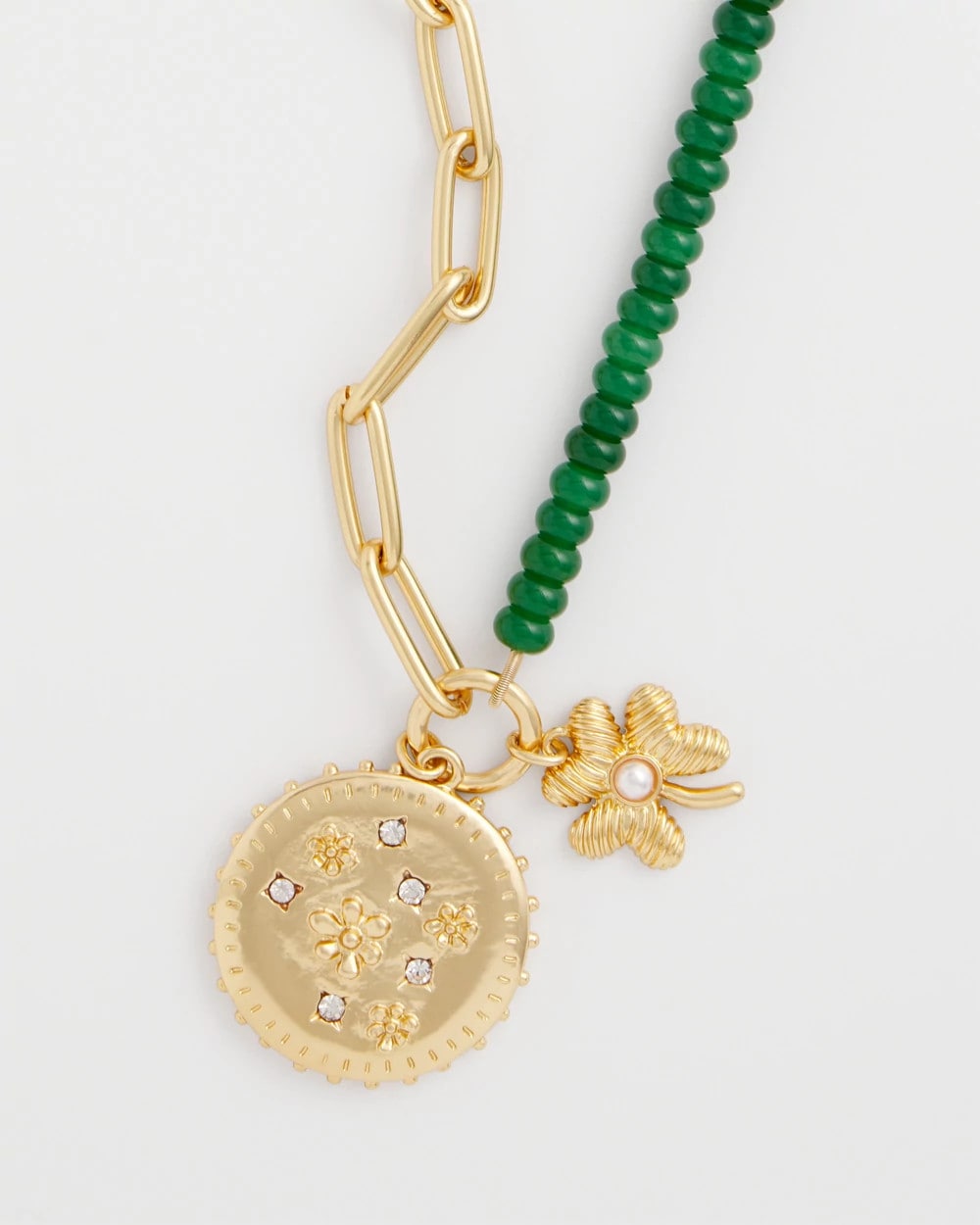 Chico's Short Clover Pendant Necklace