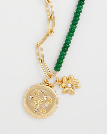 Chico's Short Clover Pendant Necklace
