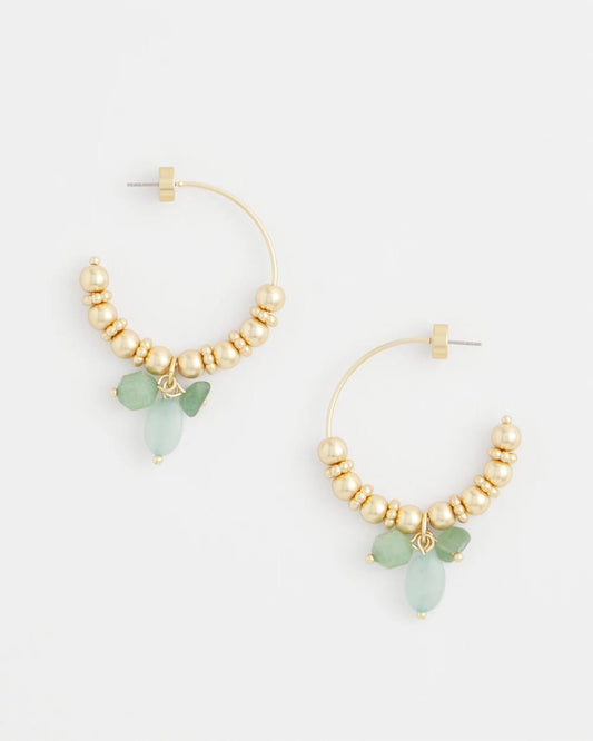 Chico's No Droop® Gem Beaded Hoop Earrings