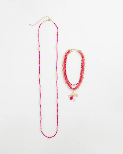 Chico's Convertible Beaded Pendant Necklace