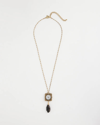Chico's Clock Pendant Necklace