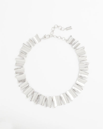 Chico's Silver Wave Collar Necklace