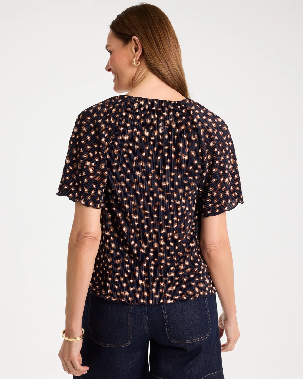 Chico's Spotted Bodre Tee