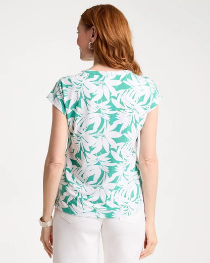 Chico's Refined Palm Button Tee