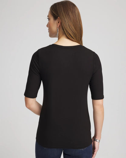 Chico's Elbow Sleeve Tee