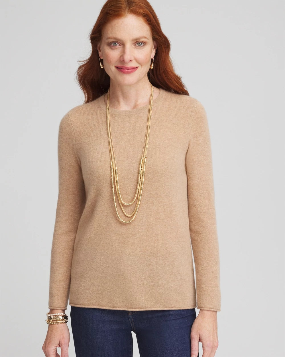 Chico's Cashmere Crewneck Sweater