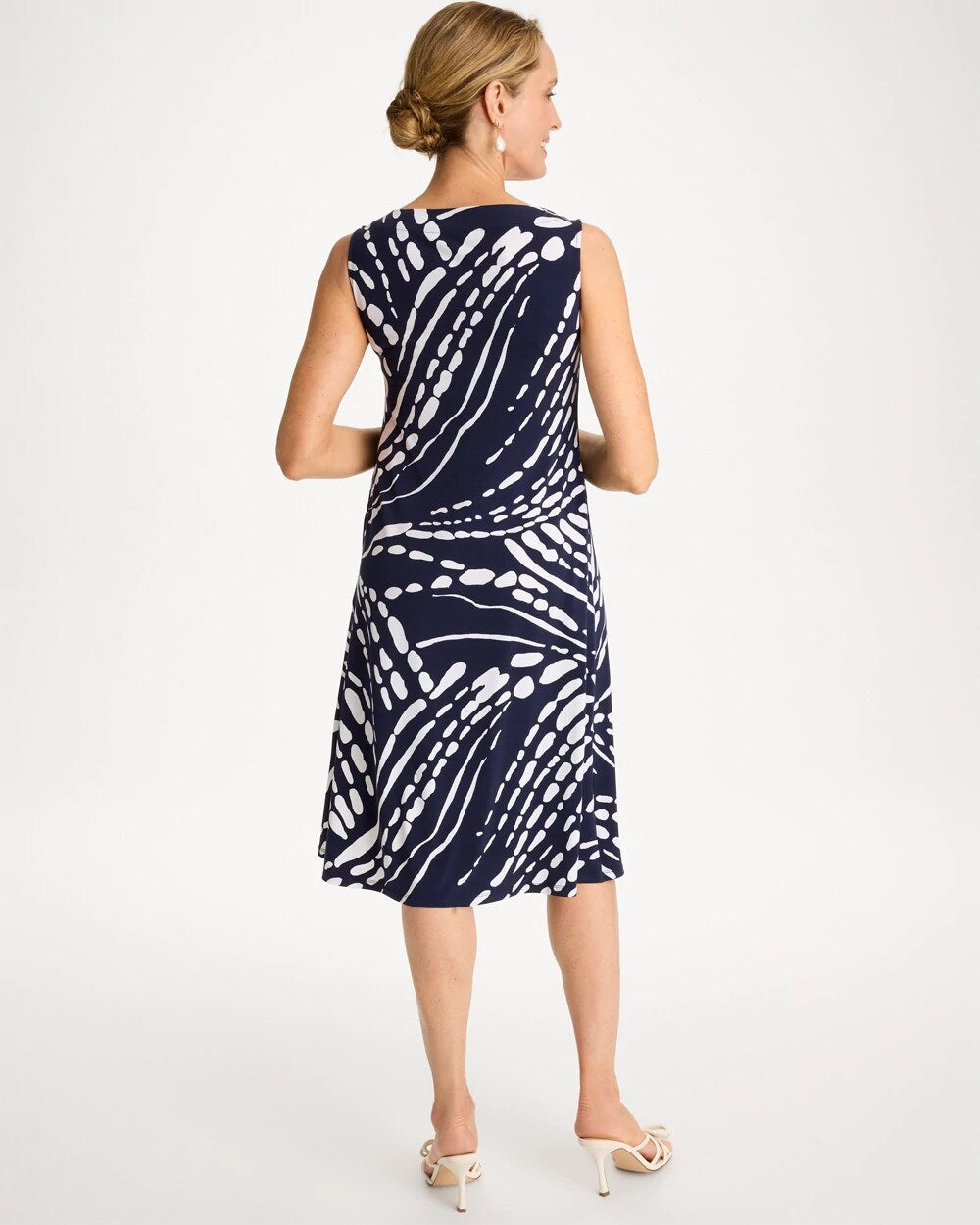 Chico's Jersey Knit Printed Shift Dress