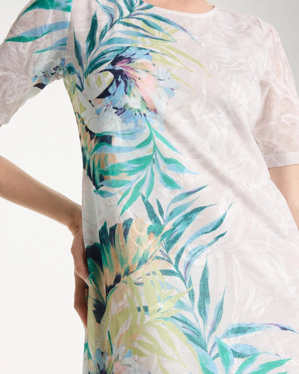 Chico's Jersey Knit Tropical Maxi Dress