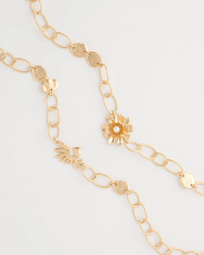 Chico's Flower Long Single-Strand Necklace
