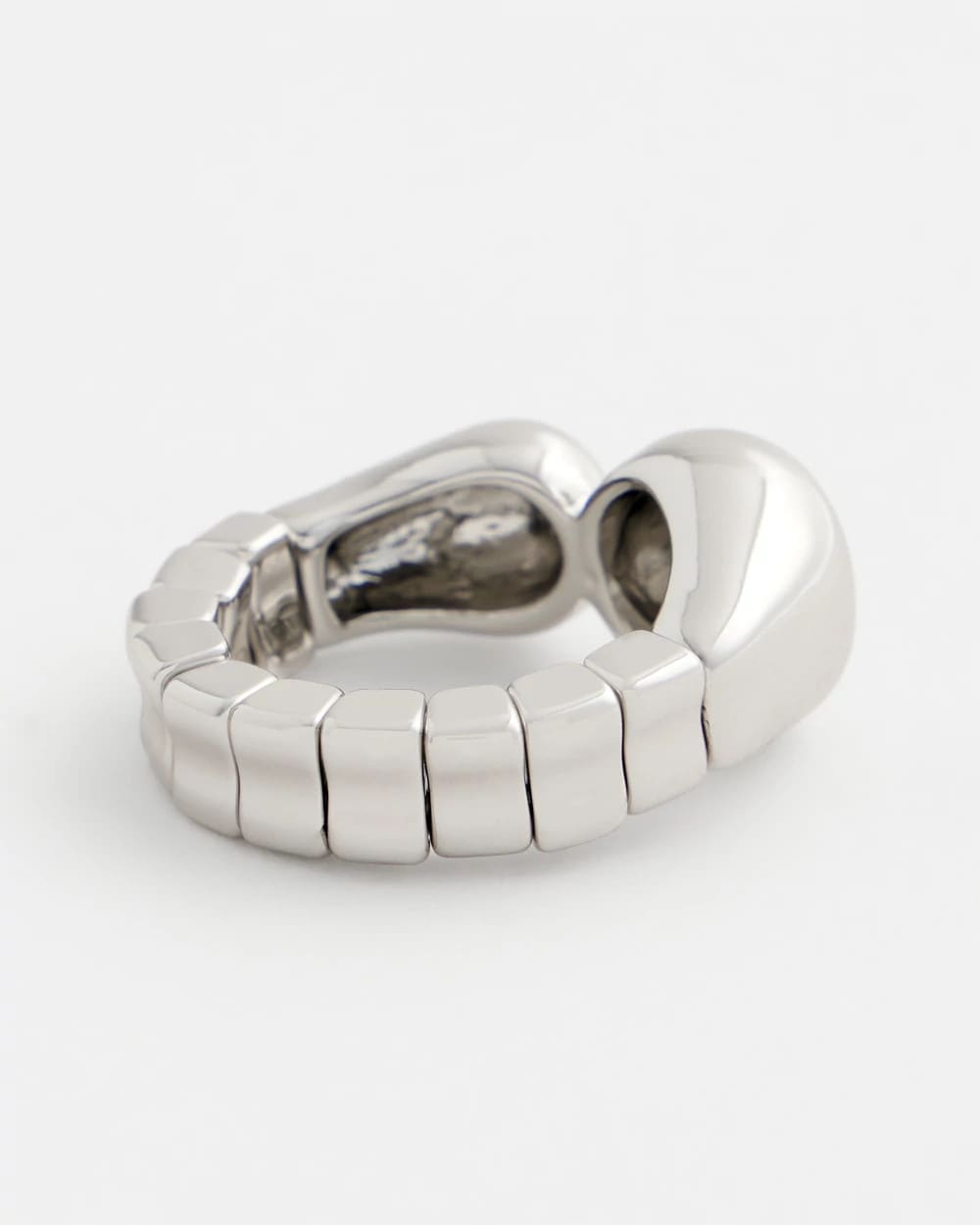 Chico's Curvy Silver Stretch Ring