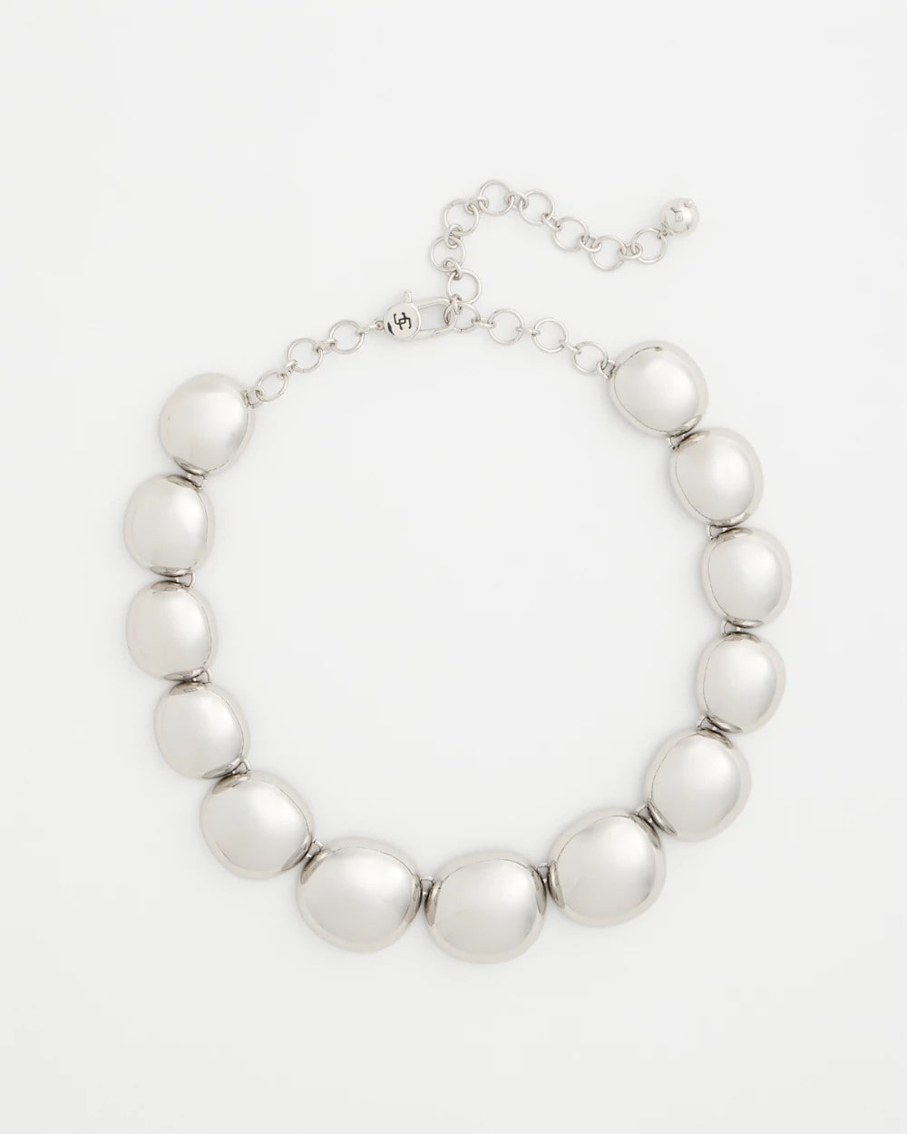 Chico's Silver Pebble Collar Necklace