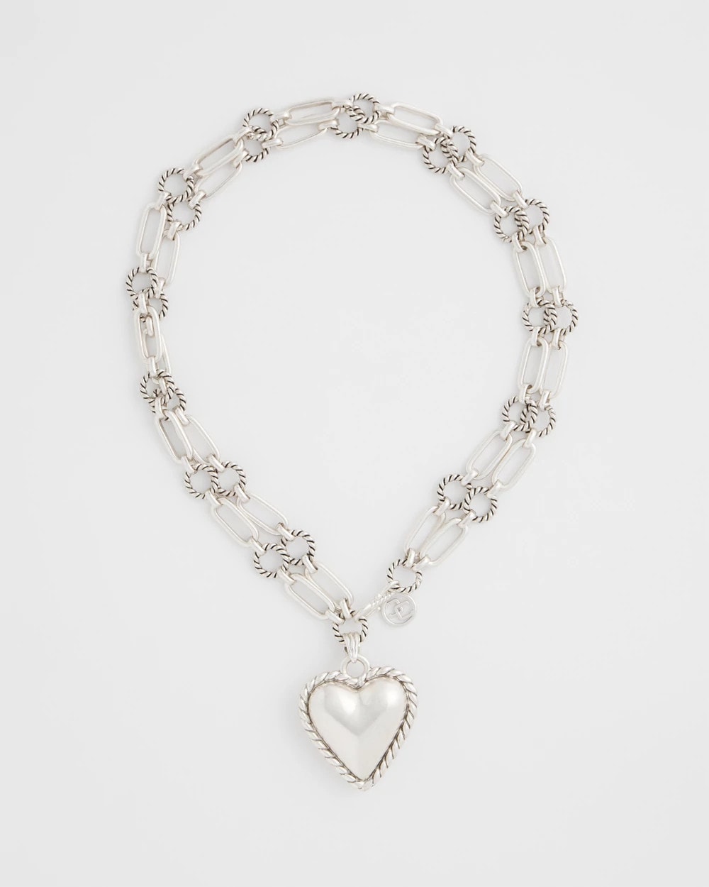 Chico's Heart Twice As Nice Pendant Necklace