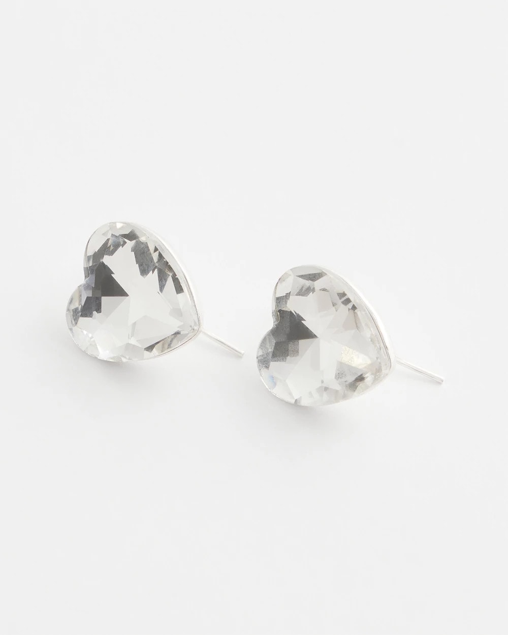 Chico's Crystal Heart Gem Drop Earrings