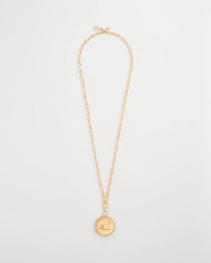 Chico's Reversible Swan Pendant Necklace