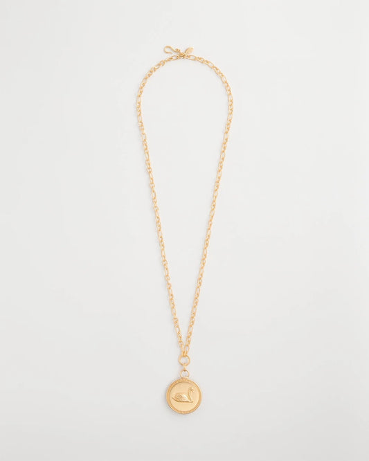 Chico's Reversible Swan Pendant Necklace