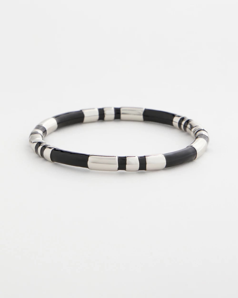 Chico's Black Enamel Hinge Bangle