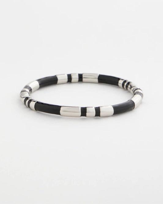 Chico's Black Enamel Hinge Bangle