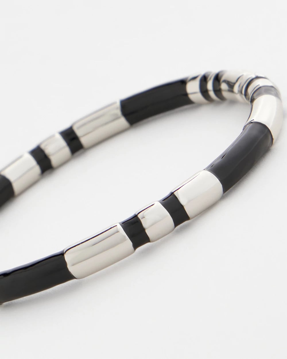 Chico's Black Enamel Hinge Bangle