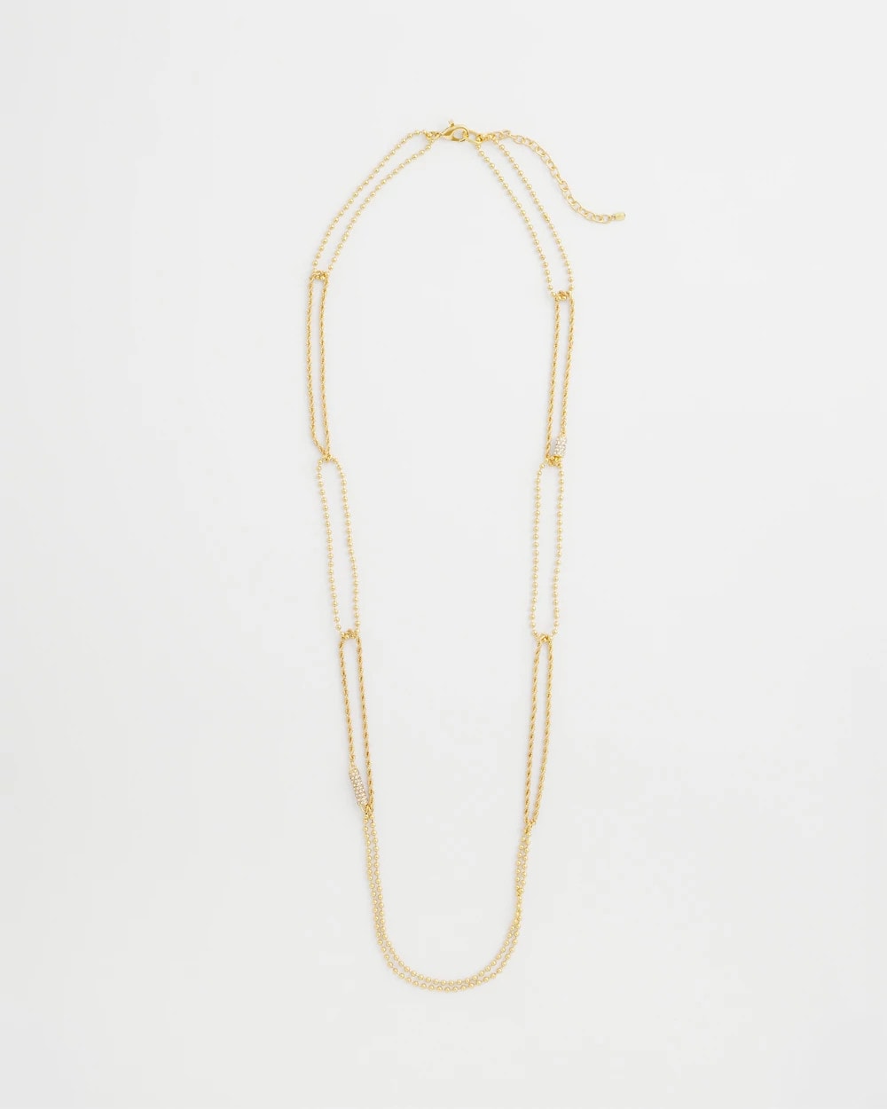 Chico's Long Gold Ball Chain Single Strand