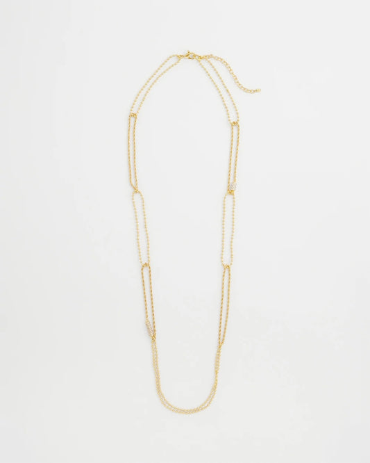 Chico's Long Gold Ball Chain Single Strand