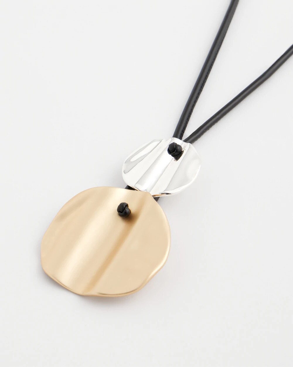 Chico's Crinkle Mixed Metal Pendant