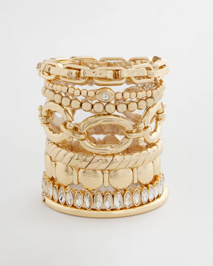 Chico's Textured Circle Stretch Bracelet