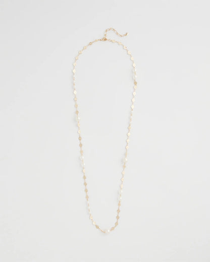 Chico's Pearl and Link Necklace