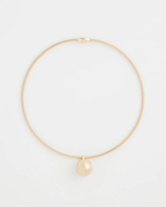 Chico's Gold Bead Collar Necklace
