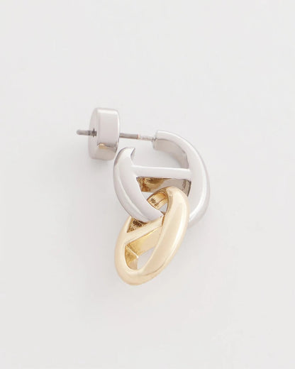 Chico's Mixed Metal Link Earrings