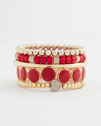 Chico's Gold Heart Stretch Bracelet