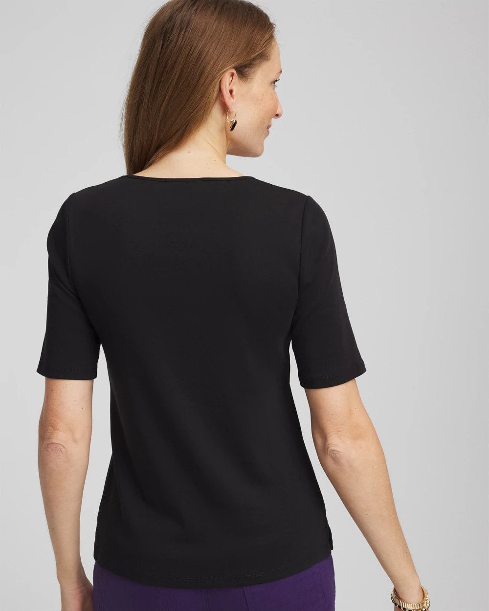 Chico's Pima Cotton Henley Tee