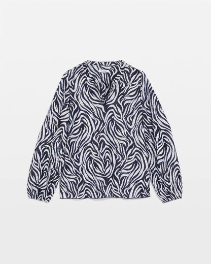 Chico's Zebra Waves Crinkle Top