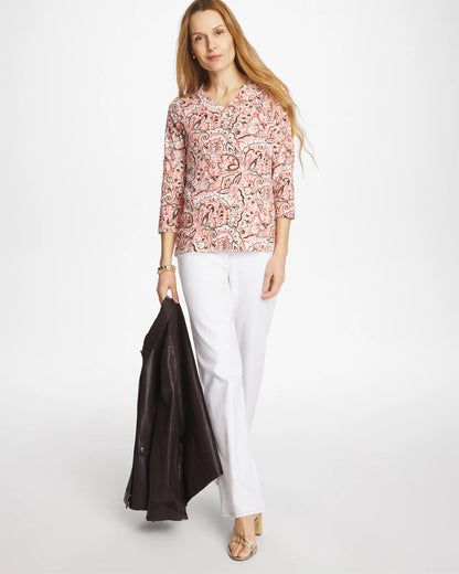 Chico's Pima 3/4 Sleeve Tee