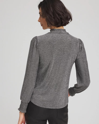 Chico's Sparkle Smocked Top