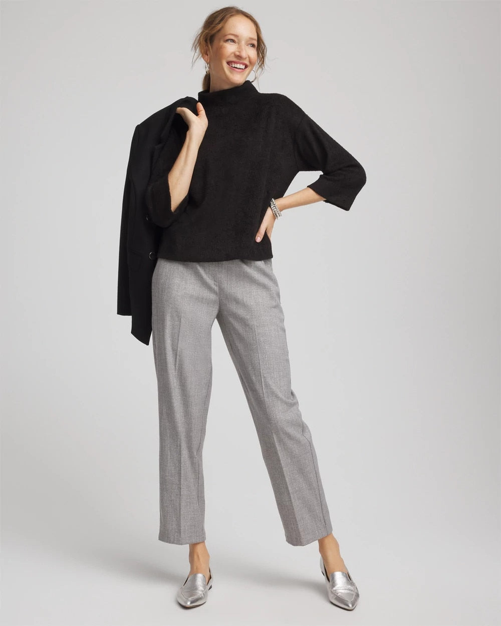 Chico's Jacquard Cozy Turtleneck