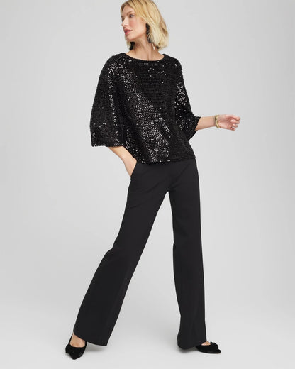 Chico's Sparkling Sequin Party Tee