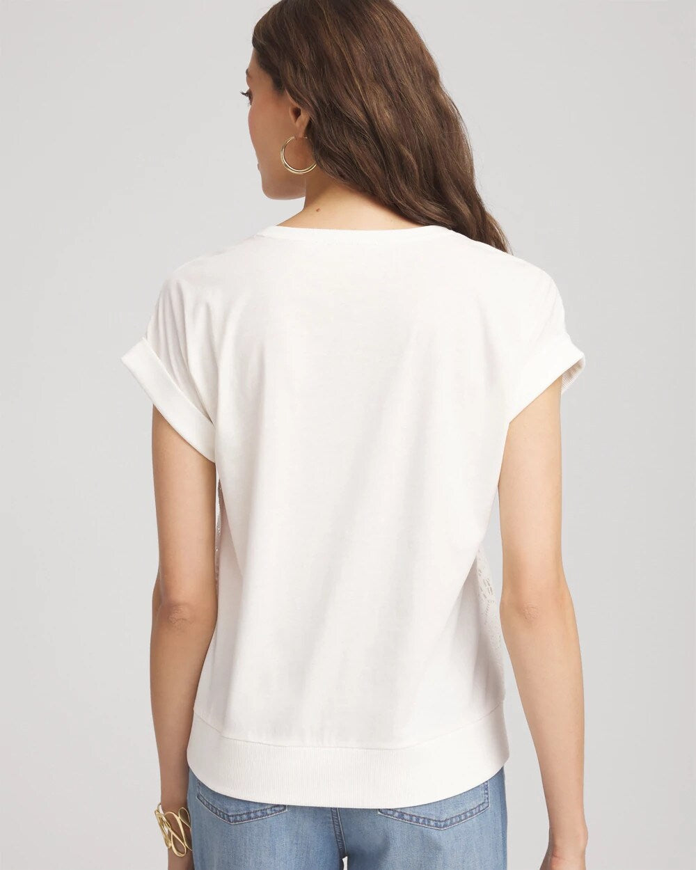 Chico's Crocheted Cotton-Blend Shirt
