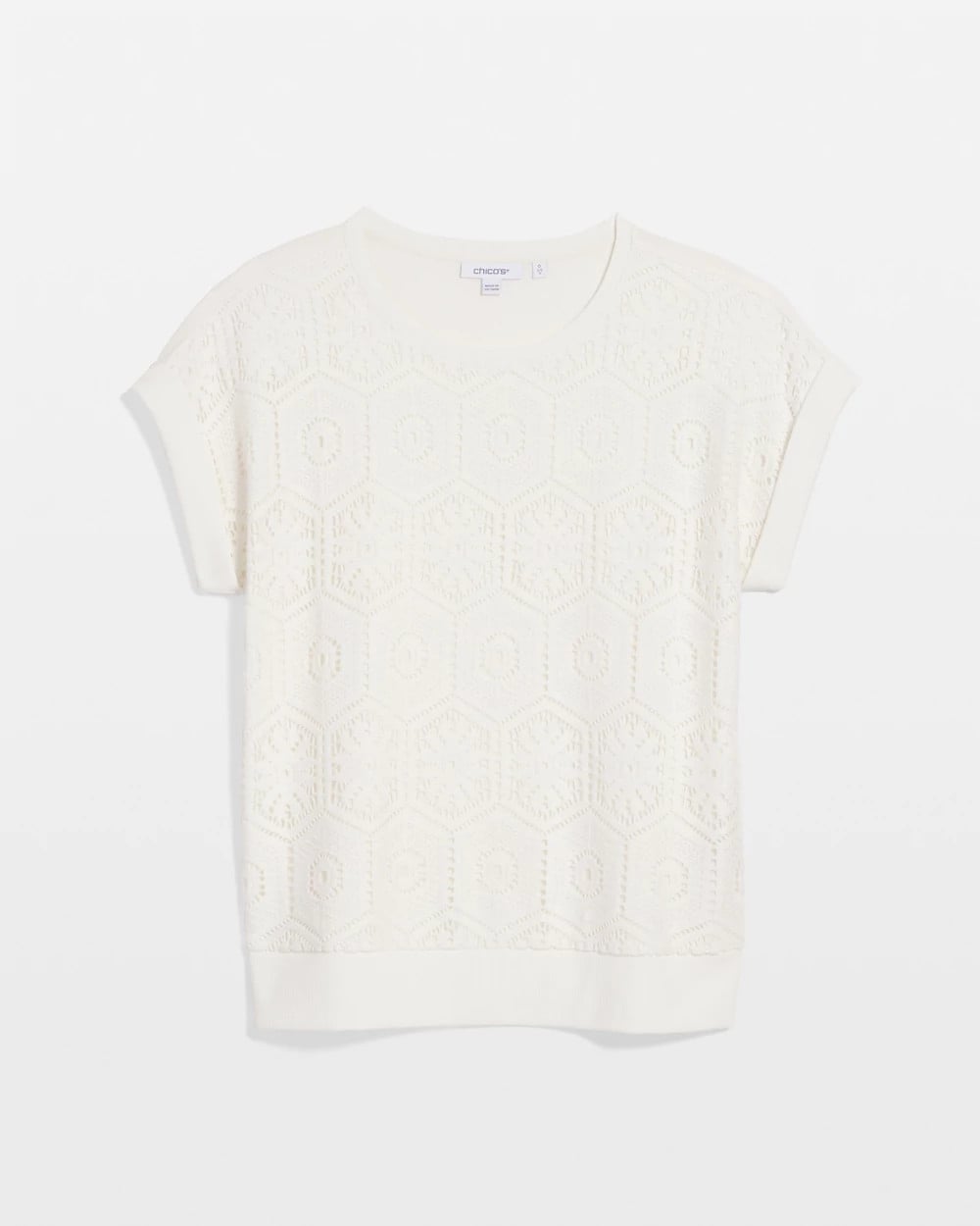 Chico's Crocheted Cotton-Blend Shirt