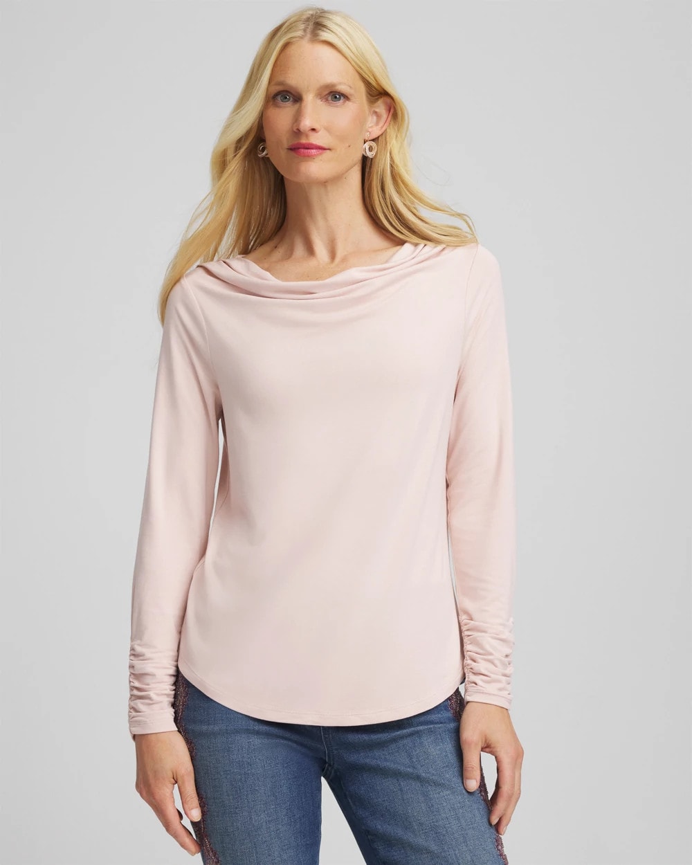 Chico's Cowlneck Long-Sleeved Tee