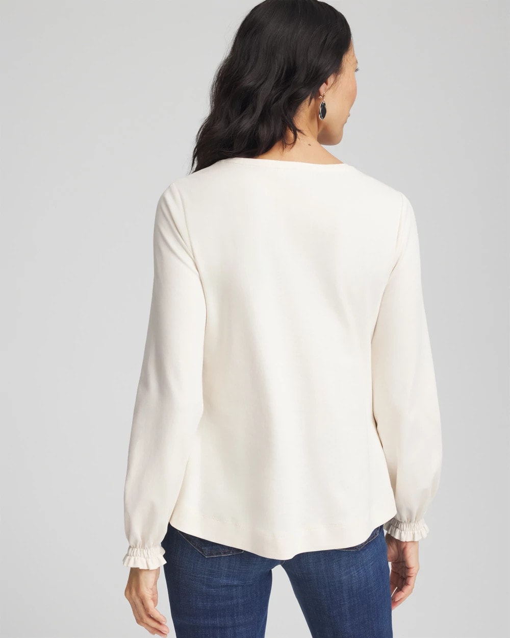 Chico's Embellished Long-sleeve Top