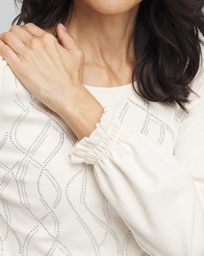 Chico's Embellished Long-sleeve Top