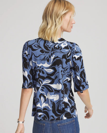 Chico's Stretch-Knit Flutter-Sleeve Tee