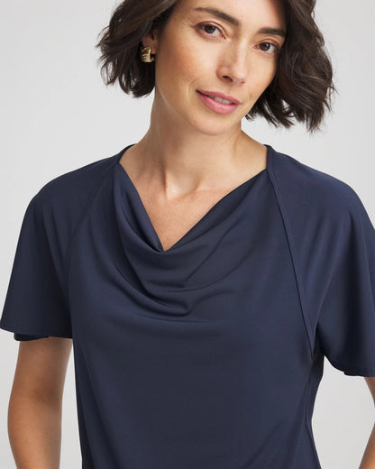 Chico's Jersey Knit Cowlneck Tee